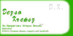 dezso krepsz business card